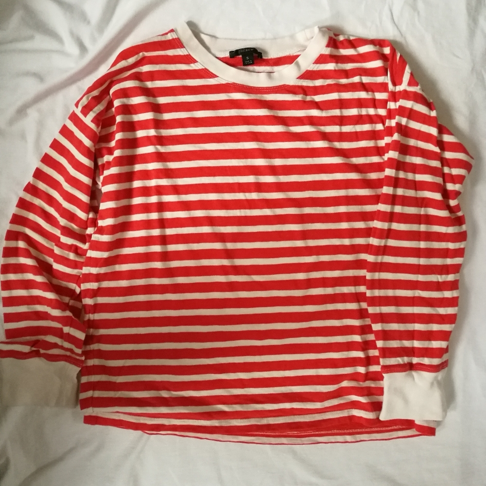 Jcrew long sleeve striped ringer t-shirt